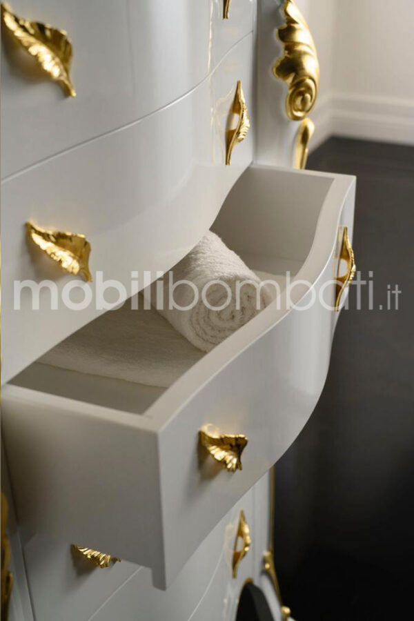 Cassettiera in Stile Barocco maniglie a foglia - Image 4
