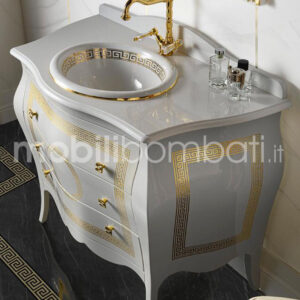 Mobile Bagno Barocco color Bianco