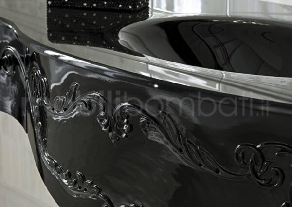 Mobile Bagno stile barocco nero lucido - Image 3