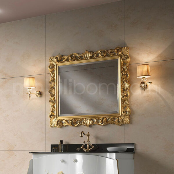 Mobile bagno artigianale barocco moderno bianco - Image 3