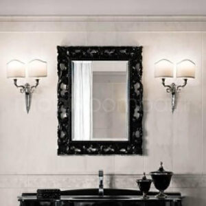 Specchiera stile barocco nero lucido