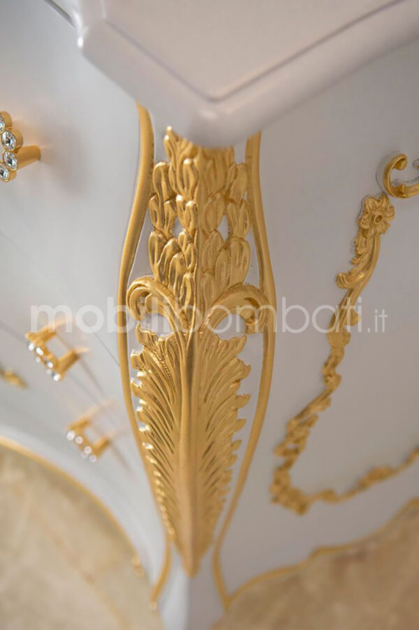 Mobile bagno stile barocco singolo lavabo top marmo - Image 5